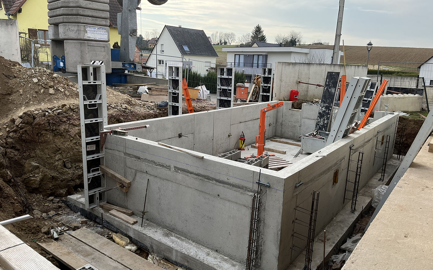 bassins étanches pour piscines en béton armé