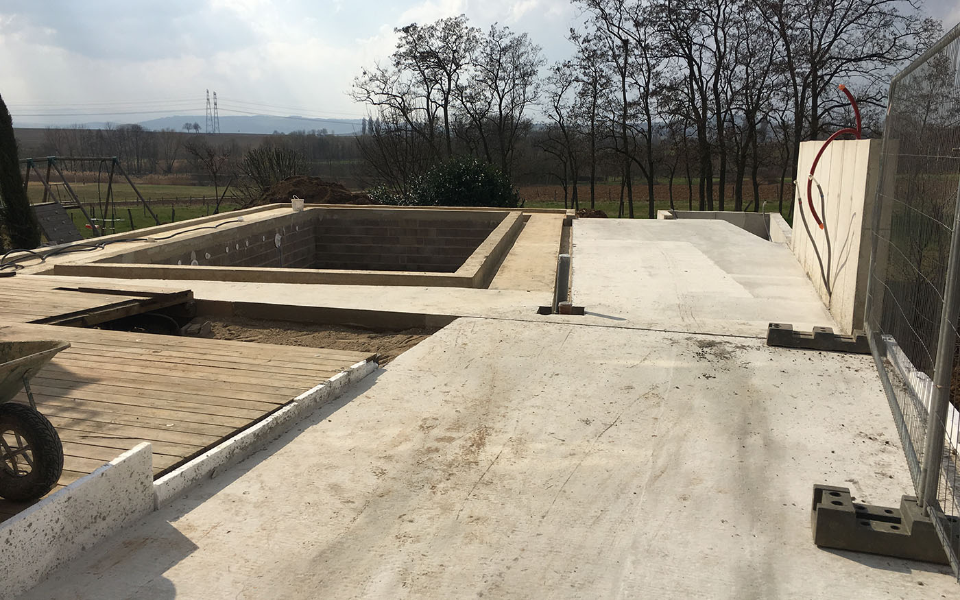 bassins étanches pour piscines en béton armé